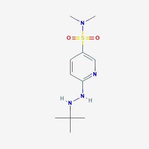 molecular formula C11H20N4O2S B14728850 N,N-dimethyl-6-(2-tert-butylhydrazinyl)pyridine-3-sulfonamide CAS No. 7065-57-8
