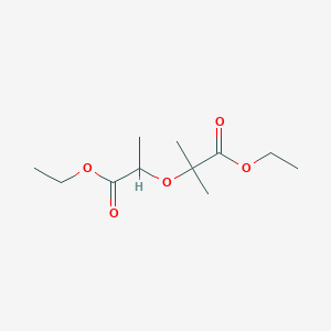 molecular formula C11H20O5 B14728853 Ethyl 2-[(1-ethoxy-1-oxopropan-2-yl)oxy]-2-methylpropanoate CAS No. 6309-76-8