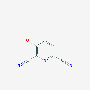 molecular formula C8H5N3O B1472888 3-Methoxypyridine-2,6-dicarbonitrile CAS No. 1795466-51-1