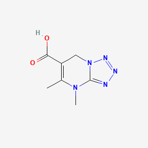 molecular formula C7H9N5O2 B1472889 4,5-二甲基-4H,7H-[1,2,3,4]四唑并[1,5-a]嘧啶-6-甲酸 CAS No. 1803590-28-4