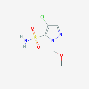 molecular formula C5H8ClN3O3S B1472891 4-chloro-1-(methoxymethyl)-1H-pyrazole-5-sulfonamide CAS No. 1803587-83-8