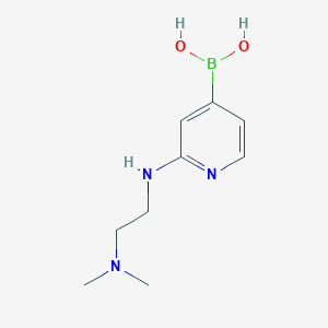 molecular formula C9H16BN3O2 B1472897 (2-((2-(Dimethylamino)ethyl)amino)pyridin-4-yl)boronic acid CAS No. 1704064-35-6