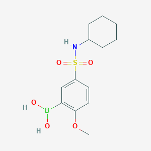 molecular formula C13H20BNO5S B1472900 (5-(N-cyclohexylsulfamoyl)-2-methoxyphenyl)boronic acid CAS No. 1704081-61-7
