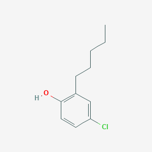 molecular formula C11H15ClO B14729000 Phenol, 4-chloro-2-pentyl- CAS No. 13081-16-8