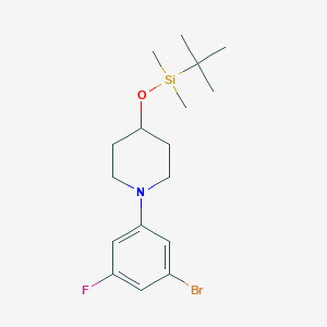 B1472901 1-(3-Bromo-5-fluorophenyl)-4-((tert-butyldimethylsilyl)oxy)piperidine CAS No. 1704073-47-1