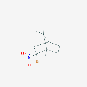 molecular formula C10H16BrNO2 B14729019 2-Bromo-1,7,7-trimethyl-2-nitrobicyclo[2.2.1]heptane CAS No. 10367-38-1