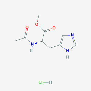 molecular formula C9H14ClN3O3 B1472905 methyl (2S)-2-acetamido-3-(1H-imidazol-4-yl)propanoate hydrochloride CAS No. 88530-34-1
