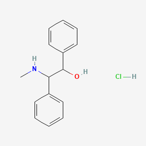 molecular formula C15H18ClNO B14729091 alpha-(alpha-Methylaminobenzyl)benzyl alcohol hydrochloride CAS No. 6287-71-4