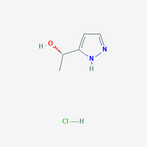 molecular formula C5H9ClN2O B1472911 (1S)-1-(1H-pyrazol-3-yl)ethan-1-ol hydrochloride CAS No. 1807941-76-9