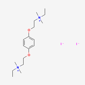 molecular formula C18H34I2N2O2 B14729127 p-Di((beta-(dimethylamino)ethoxy)benzene)diethiodide CAS No. 5424-18-0