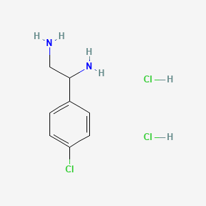 molecular formula C8H13Cl3N2 B1472913 1-(4-Chlorophenyl)ethane-1,2-diamine dihydrochloride CAS No. 40658-64-8