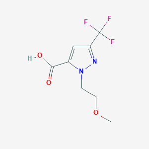 molecular formula C8H9F3N2O3 B1472916 1-(2-methoxyethyl)-3-(trifluoromethyl)-1H-pyrazole-5-carboxylic acid CAS No. 1822853-20-2