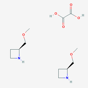 molecular formula C12H24N2O6 B1472923 (2S)-2-(Methoxymethyl)azetidine hemioxalate CAS No. 1523530-72-4