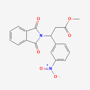 molecular formula C18H14N2O6 B14729234 Methyl 3-(1,3-dioxoisoindol-2-yl)-3-(3-nitrophenyl)propanoate CAS No. 6329-27-7