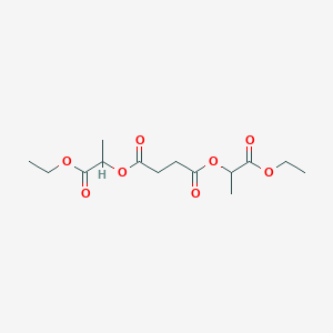 molecular formula C14H22O8 B14729238 Bis(1-ethoxy-1-oxopropan-2-yl) butanedioate CAS No. 6291-22-1