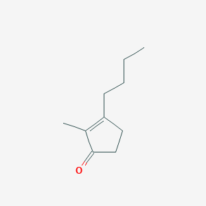 molecular formula C10H16O B14729239 2-Cyclopenten-1-one, 3-butyl-2-methyl- CAS No. 5760-60-1