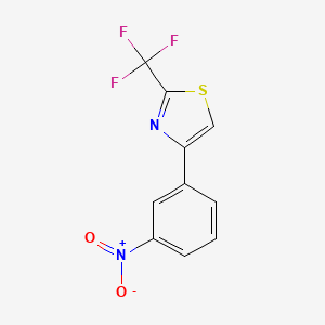 molecular formula C10H5F3N2O2S B1472925 4-(3-Nitrophenyl)-2-(trifluoromethyl)thiazole CAS No. 1432053-91-2
