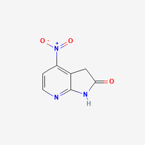 molecular formula C7H5N3O3 B1472929 4-nitro-1H,2H,3H-pyrrolo[2,3-b]pyridin-2-one CAS No. 1638763-65-1