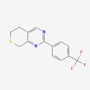 molecular formula C14H11F3N2S B1472931 2-[4-(trifluoromethyl)phenyl]-6,8-dihydro-5H-thiopyrano[3,4-d]pyrimidine CAS No. 1923237-05-1