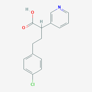 molecular formula C15H14ClNO2 B14729361 4-(4-Chlorophenyl)-2-pyridin-3-ylbutanoic acid 