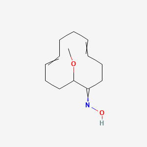 molecular formula C13H21NO2 B14729474 N-(12-Methoxycyclododeca-4,8-dien-1-ylidene)hydroxylamine CAS No. 10499-79-3