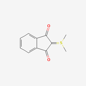 molecular formula C11H10O2S B14729519 Sulfonium,dimethyl-2,3-dihydro-1,3-dioxo-1H-inden-2-ylide CAS No. 5508-42-9