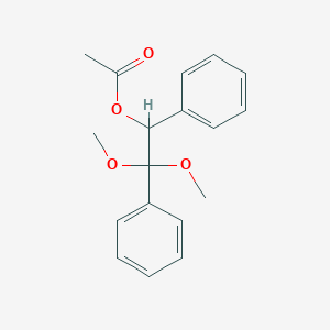 molecular formula C18H20O4 B14729588 2,2-Dimethoxy-1,2-diphenylethyl acetate CAS No. 6316-83-2