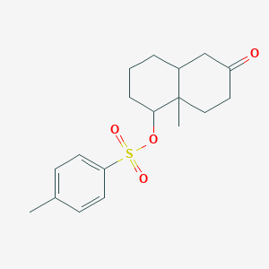 molecular formula C18H24O4S B14729648 8a-Methyl-6-oxodecahydronaphthalen-1-yl 4-methylbenzenesulfonate CAS No. 6518-45-2