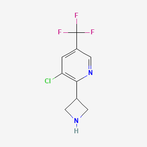 molecular formula C9H8ClF3N2 B1472966 2-(Azetidin-3-yl)-3-chloro-5-(trifluoromethyl)pyridine CAS No. 1781241-45-9