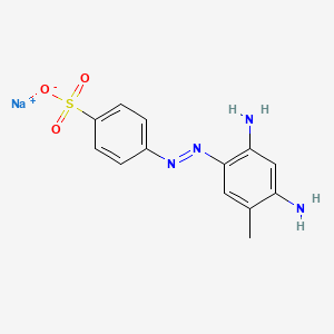 molecular formula C13H13N4NaO3S B14729681 Sodium p-((4,6-diamino-m-tolyl)azo)benzenesulfonate CAS No. 6300-61-4