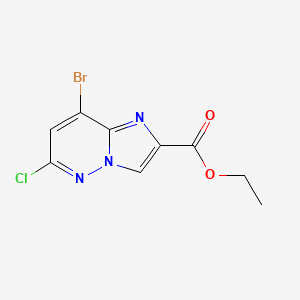 B1472970 Ethyl 8-bromo-6-chloroimidazo[1,2-b]pyridazine-2-carboxylate CAS No. 1208087-79-9