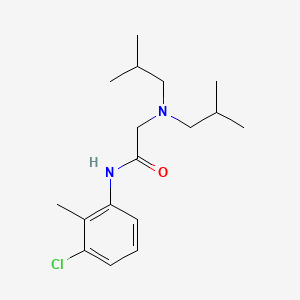 molecular formula C17H27ClN2O B14729765 N-(3-Chloro-2-methylphenyl)-2-(diisobutylamino)acetamide CAS No. 6302-26-7