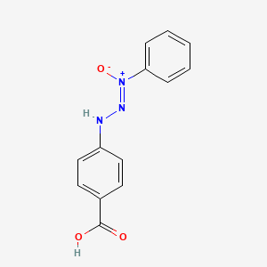molecular formula C13H11N3O3 B14729797 3-Hydroxy-3-phenyl-1-p-carboxyphenyltriazene 