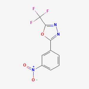 molecular formula C9H4F3N3O3 B1472983 2-(3-Nitrophenyl)-5-(trifluoromethyl)-1,3,4-oxadiazole CAS No. 156360-58-6