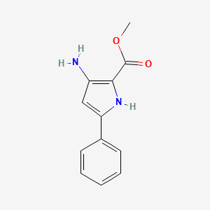 molecular formula C12H12N2O2 B1472987 methyl 3-amino-5-phenyl-1H-pyrrole-2-carboxylate CAS No. 1334488-94-6