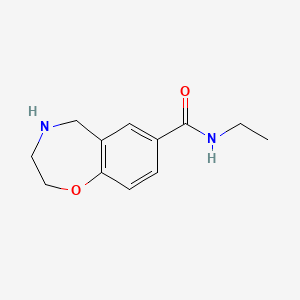 molecular formula C12H16N2O2 B1472989 N-ethyl-2,3,4,5-tetrahydrobenzo[f][1,4]oxazepine-7-carboxamide CAS No. 1955506-92-9