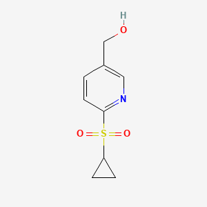 molecular formula C9H11NO3S B1472990 (6-Cyclopropanesulfonyl-pyridin-3-yl)-methanol CAS No. 1823896-34-9