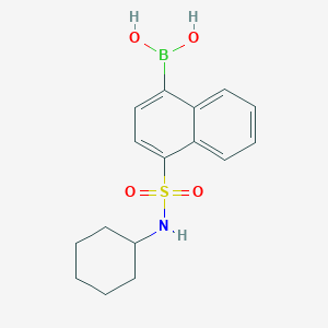 molecular formula C16H20BNO4S B1472992 (4-(N-环己基磺酰基)萘-1-基)硼酸 CAS No. 1704120-99-9