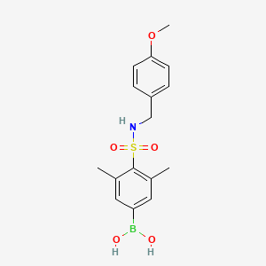 molecular formula C16H20BNO5S B1472993 (4-(N-(4-甲氧基苄基)磺酰胺基)-3,5-二甲基苯基)硼酸 CAS No. 1704121-70-9