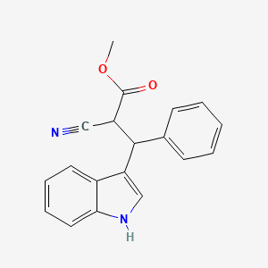 molecular formula C19H16N2O2 B14729930 Methyl 2-cyano-3-(1h-indol-3-yl)-3-phenylpropanoate CAS No. 5128-19-8