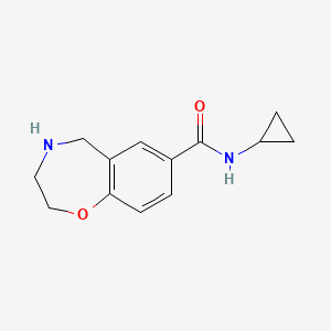 B1472997 N-cyclopropyl-2,3,4,5-tetrahydrobenzo[f][1,4]oxazepine-7-carboxamide CAS No. 1955524-39-6