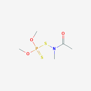 molecular formula C5H12NO3PS2 B14730015 N-dimethoxyphosphinothioylsulfanyl-N-methylacetamide CAS No. 13123-47-2
