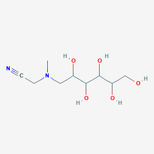 molecular formula C9H18N2O5 B14730057 1-[(Cyanomethyl)(methyl)amino]-1-deoxyhexitol CAS No. 4997-39-1