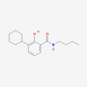 molecular formula C17H25NO2 B14730085 N-Butyl-3-cyclohexyl-2-hydroxybenzene-1-carboximidic acid CAS No. 6284-58-8