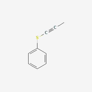 molecular formula C9H8S B14730131 Benzene, (1-propynylthio)- CAS No. 6212-77-7