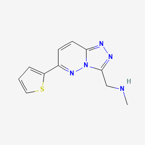 molecular formula C11H11N5S B1473014 N-methyl-1-(6-(thiophen-2-yl)-[1,2,4]triazolo[4,3-b]pyridazin-3-yl)methanamine CAS No. 1892552-39-4