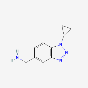 molecular formula C10H12N4 B1473017 (1-cyclopropyl-1H-benzo[d][1,2,3]triazol-5-yl)methanamine CAS No. 1934648-72-2
