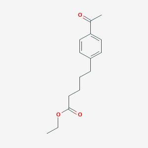 molecular formula C15H20O3 B14730264 Ethyl 5-(4-acetylphenyl)pentanoate CAS No. 6337-68-4