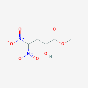 molecular formula C5H8N2O7 B14730266 Butanoic acid, 2-hydroxy-4,4-dinitro-, methyl ester CAS No. 5857-64-7