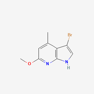 molecular formula C9H9BrN2O B14730321 1H-Pyrrolo[2,3-b]pyridine, 3-bromo-6-methoxy-4-methyl- 